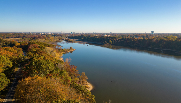 Aerial view of Hempstead Lake State Park