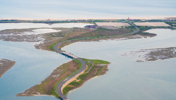 Aerial view of Jones Beach State Park