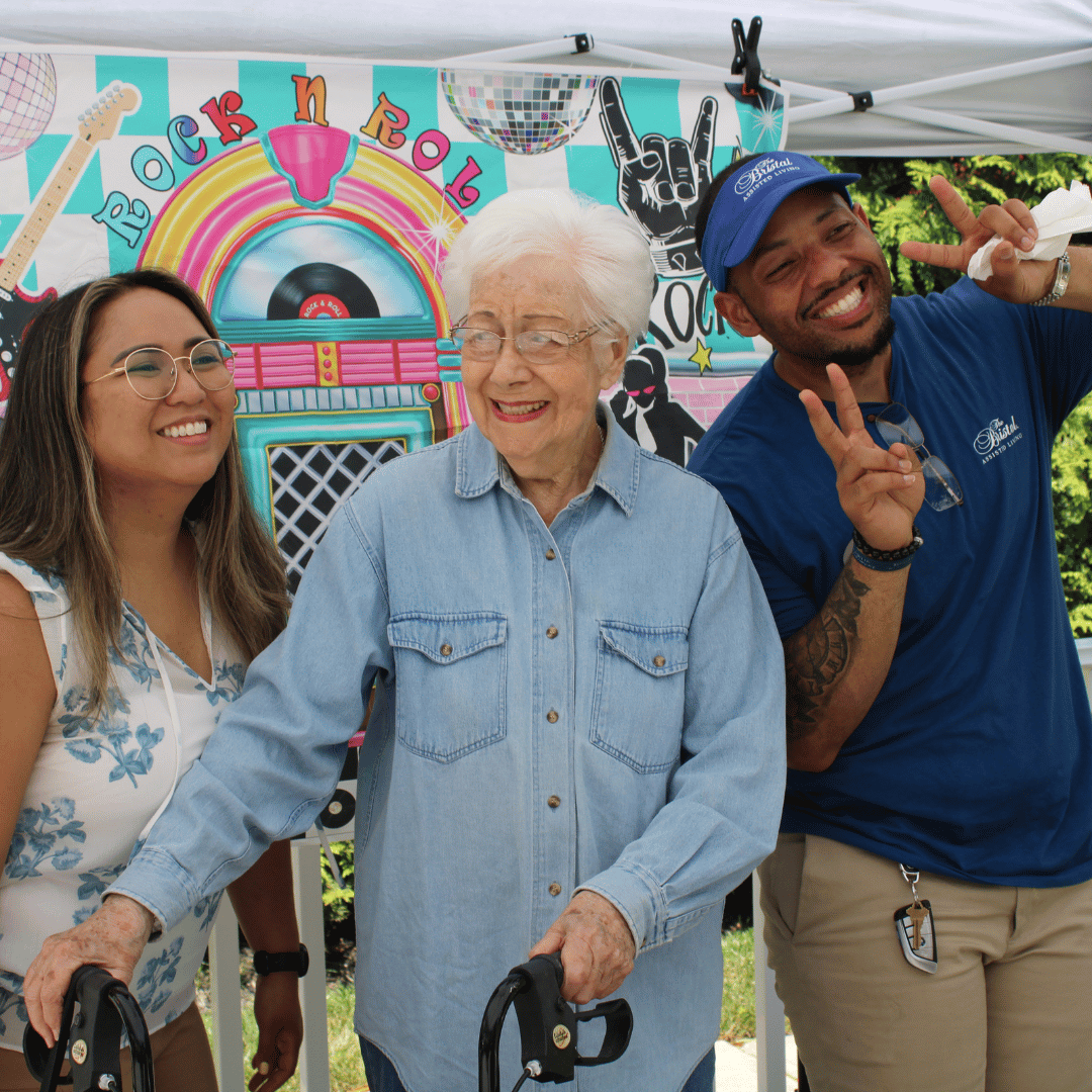 Residents and staff enjoyed the 1950s Photobooth at the Car Show at The Bristal at Woodcliff Lake.