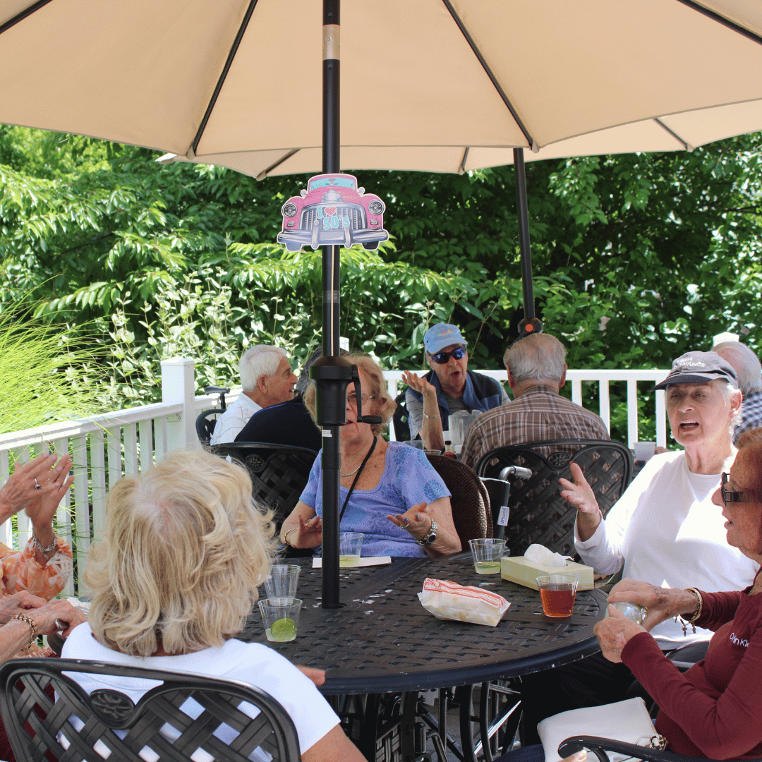 A barbecue picnic lunch was served to residents during the Classic Car Show hosted by The Bristal at Woodcliff Lake.