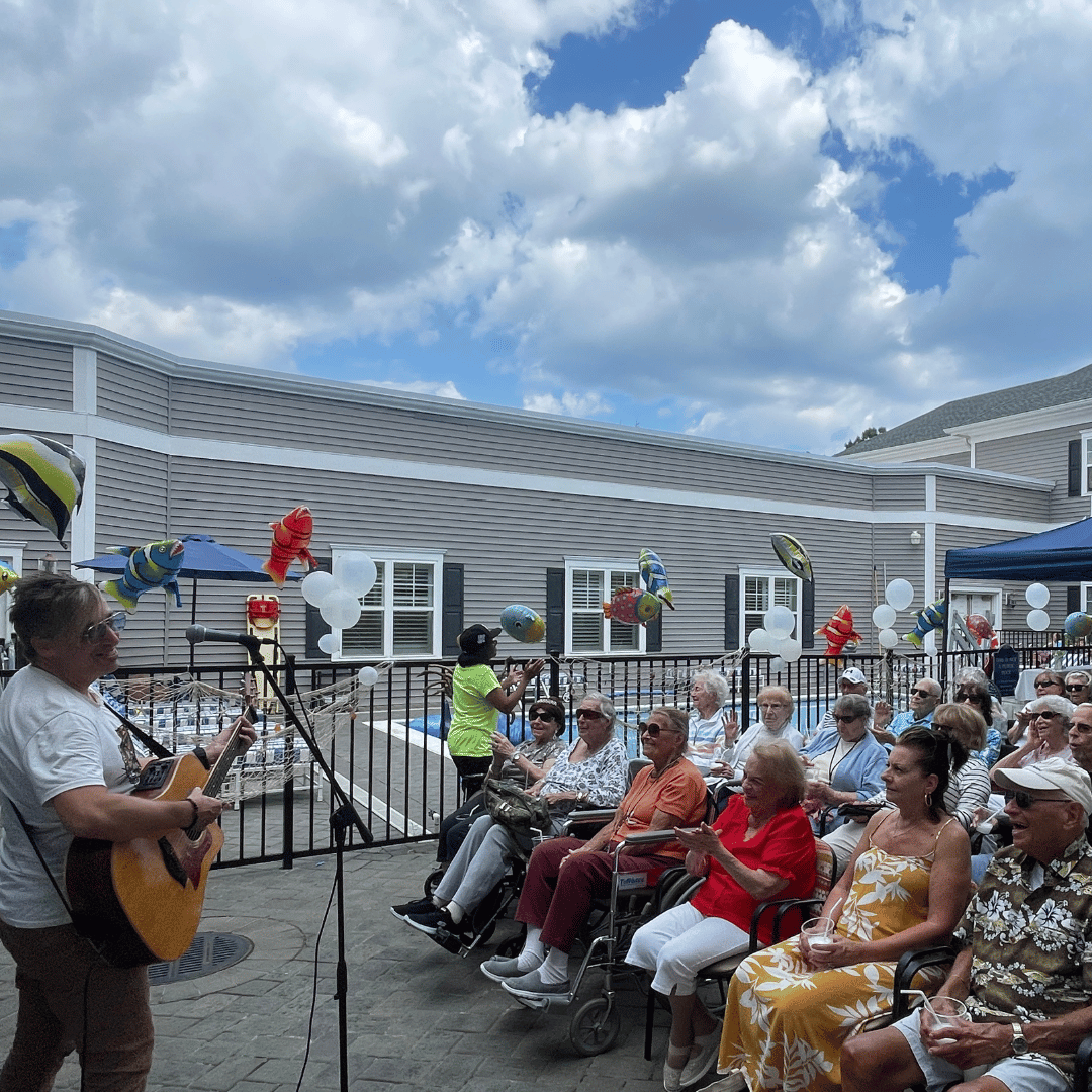 The pool party at The Bristal Assisted Living at West Babylon was a stunning success!