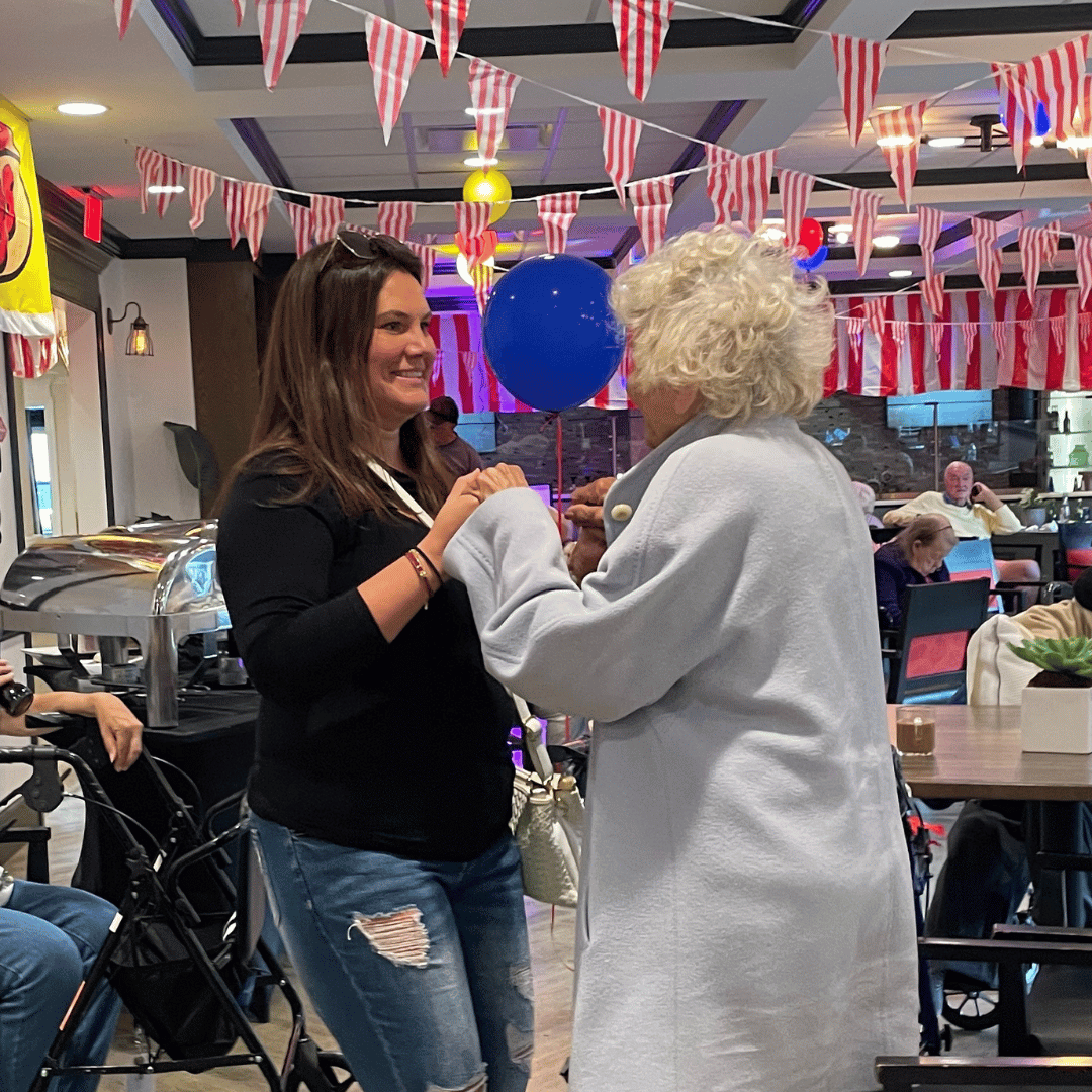 Family members danced at The Bristal at Garden City to celebrate Grandparents Day.