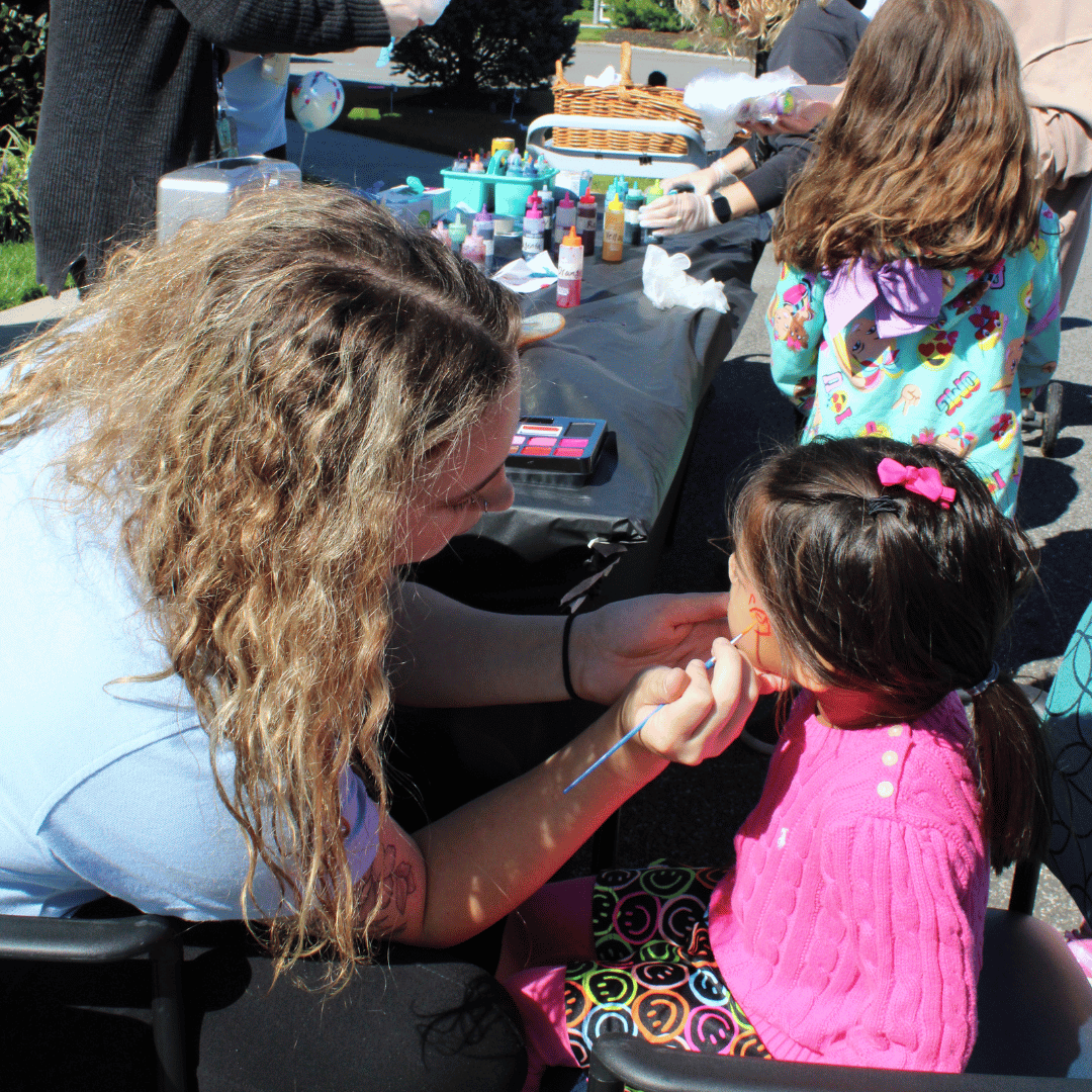 Face painting was a highlight of the afternoon for residents of The Bristal and their grandchildren.