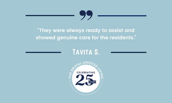 25 for 25 Testimonials Tavita S - - The Bristal Assisted Living