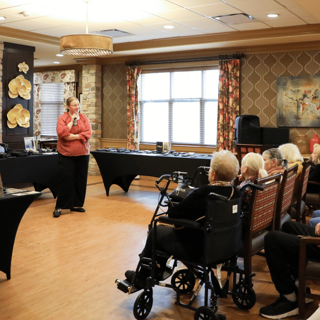 Residents shared their personal stories about the evolution of the telephone and other communication devices