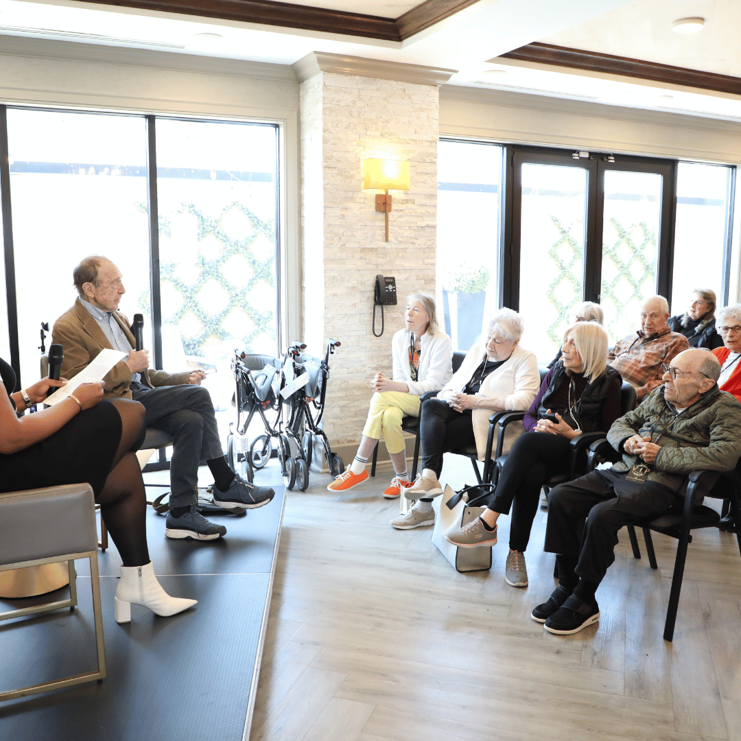 Author Anthony Haden-Guest spoke to residents at The Bristal about Studio 54