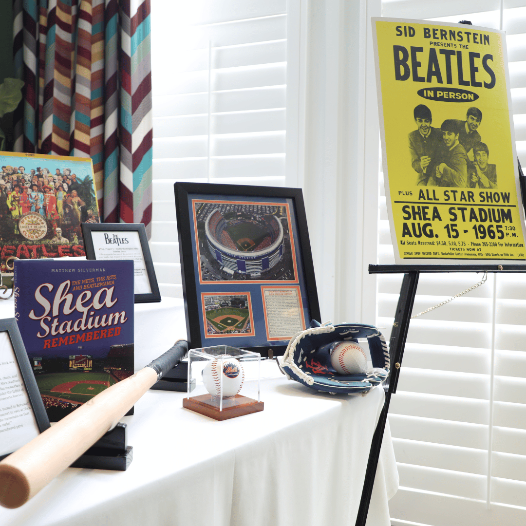 Memorabilia from the Shea Stadium concert was on display at the event at THe Bristal
