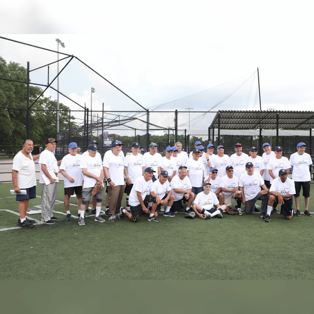 Players from 80-90+ years of age played in the All Star Senior Softball game for The Bristal