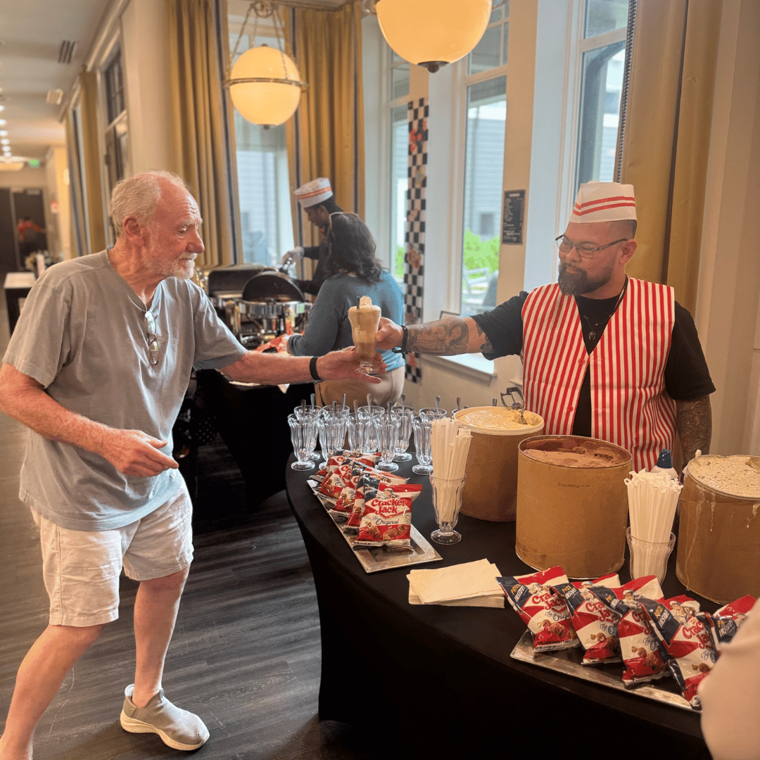 The Dining Team served up 1950s diner-inspired treats, like milkshakes at The Bristal at Waldwick