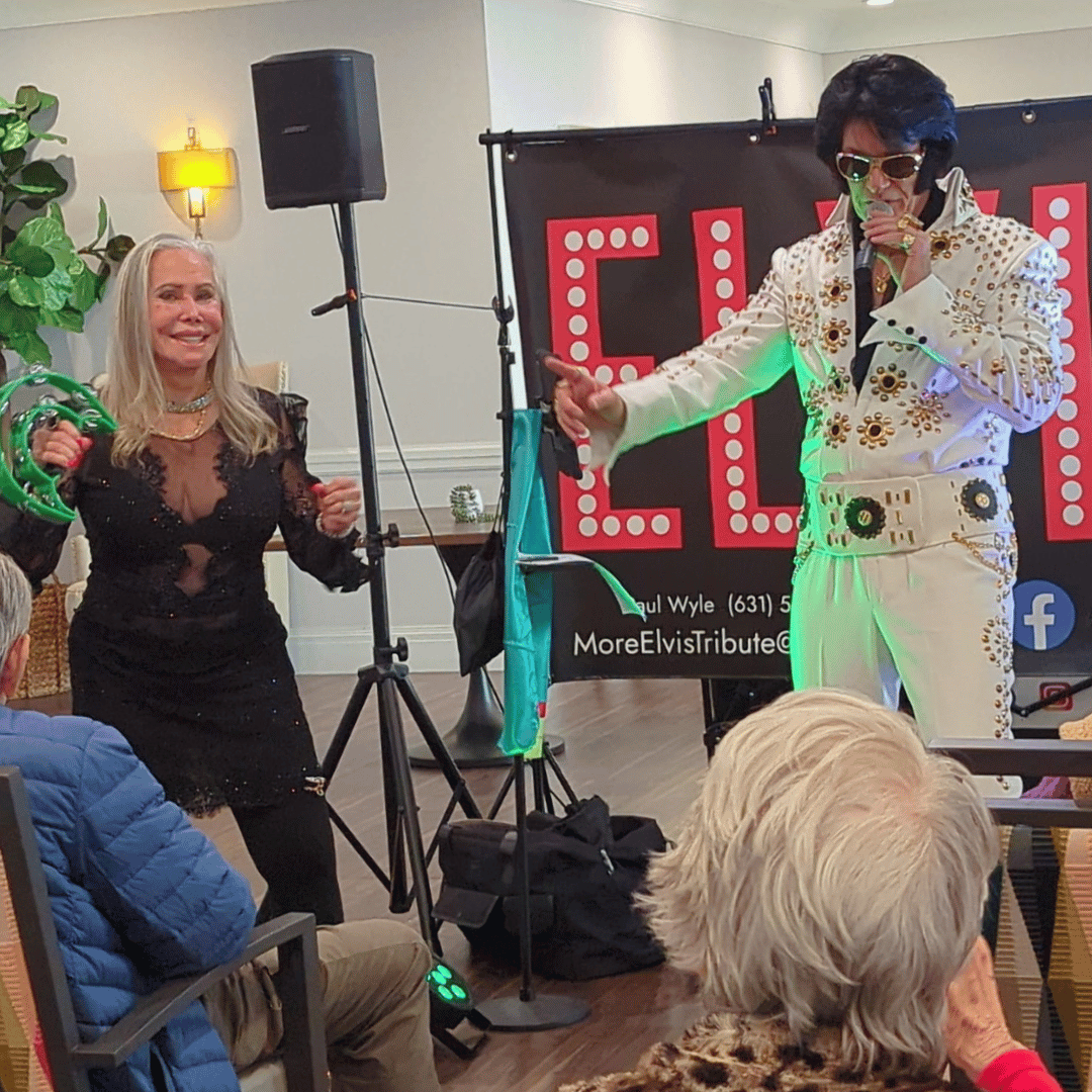 Sayville residents enjoy a performance inspired by Elvis